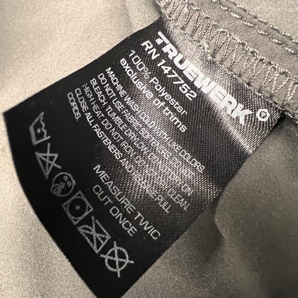 Truewerk SS Cloud Shirt Mens Medium Gray Short Sleeve Performance Snap Fishing - Picture 6 of 8